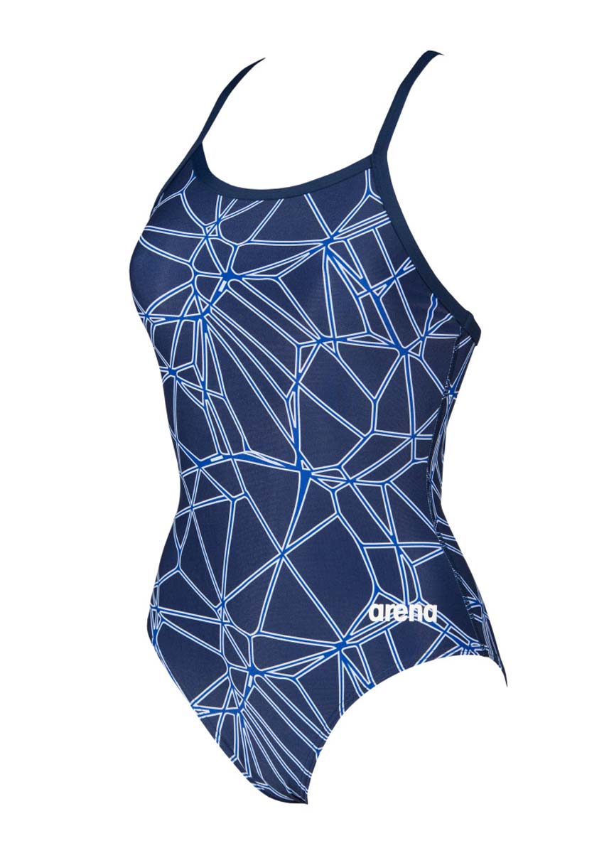 Arena Womens Carbonics Pro Challenge Back One Piece - Navy / Neon Blue-534022