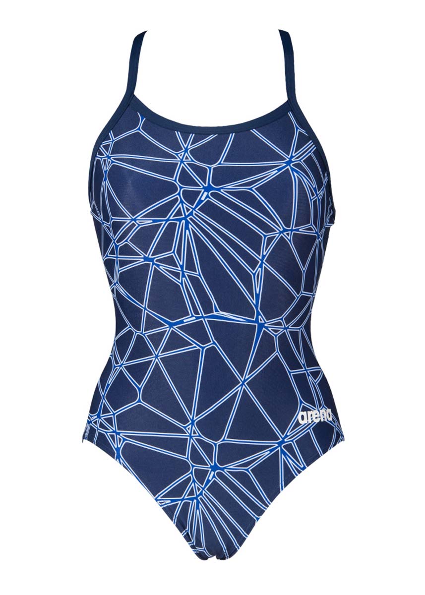 Arena Womens Carbonics Pro Challenge Back One Piece - Navy / Neon Blue-534024