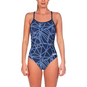Arena Womens Carbonics Pro Challenge Back One Piece - Navy / Neon Blue-0