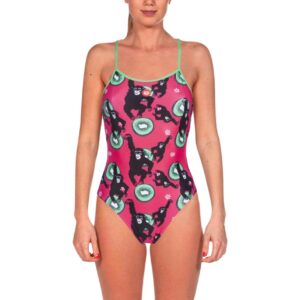 Arena Womens Crazy Monkeys Tie Back Swimsuit-0