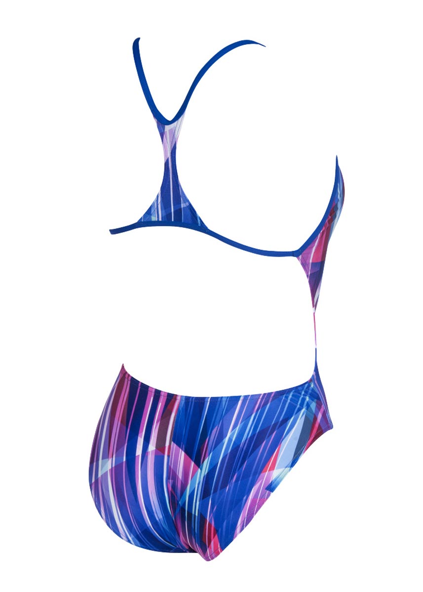 Arena Womens Shading Prism Booster Back Swimsuit - Neon Blue / Multi-534008