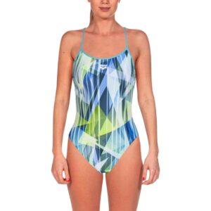 Arena Womens Shading Prism Booster Back Swimsuit - Mint / Multi-0