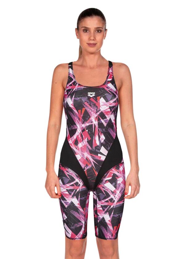 Arena Womens Night Lights Kneesuit - Black / Pink-0
