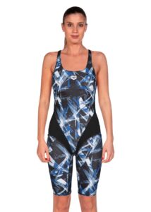 Arena Womens Night Lights Kneesuit - Black / White