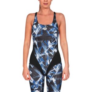 Arena Womens Night Lights Kneesuit - Black / White-0