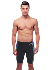 Arena Mens Stripes Jammer - Black / Multi