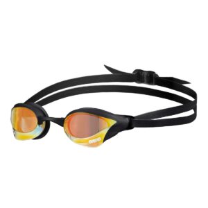 Arena Cobra Core Swipe Mirrored Goggles - Yellow Copper / Black-0