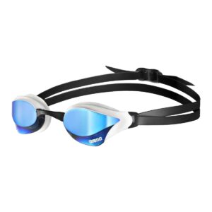Arena Cobra Core Swipe Mirrored Goggles - Blue / White-0