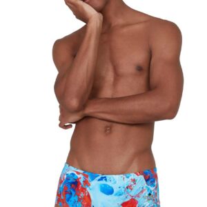 Speedo Men's Allover Digital 14cm Trunk - Phoenix Red / Powder Blue-0