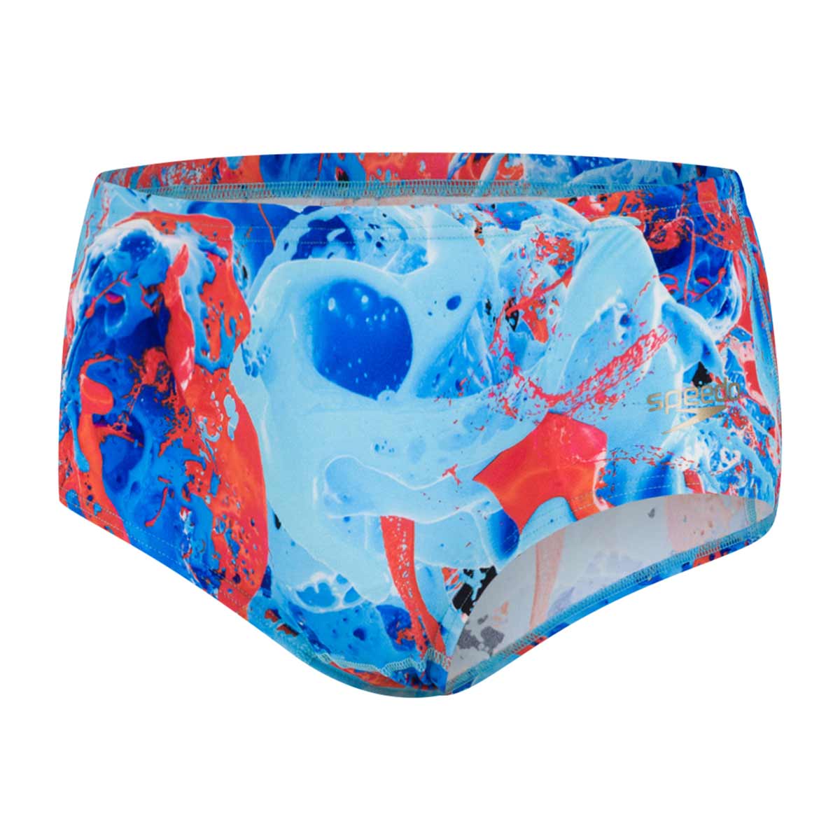 Speedo Men's Allover Digital 14cm Trunk - Phoenix Red / Powder Blue-534392