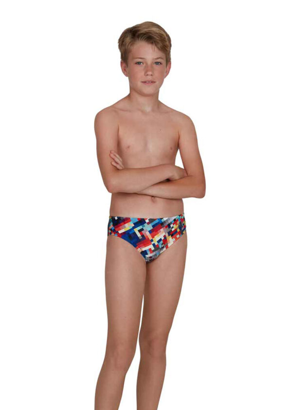 Speedo Boy's GlitchCode Digital Allover 6.5cm Brief-0