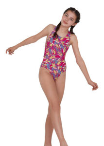 Speedo Girl's JunglePetal Allover Splashback Swimsuit