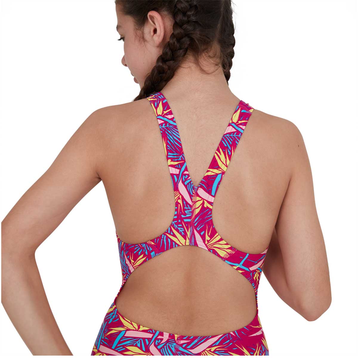 Speedo Girl's JunglePetal Allover Splashback Swimsuit-534403
