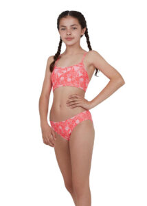 Speedo Girl's DazzleGeo Allover X Back Swim Bikini