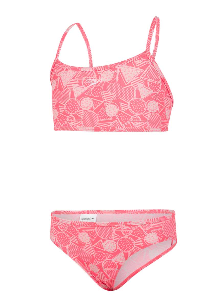 Speedo Girl's DazzleGeo Allover X Back Swim Bikini-534409