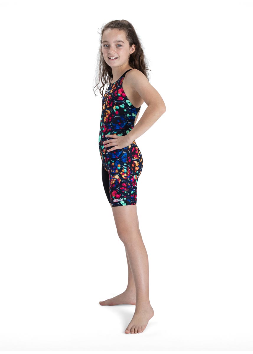 Speedo Girl's Fastskin Junior Endurance+ Kneesuit - Black / Beautiful Blue