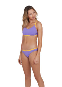 Speedo Women's Solid Swim Bikini Brief - Ultra Violet / Mango