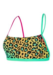 Speedo Girl's JungleGlare Allover Cross-Back Bikini Top