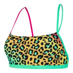 Speedo Girl's JungleGlare Allover Cross-Back Bikini Top-0