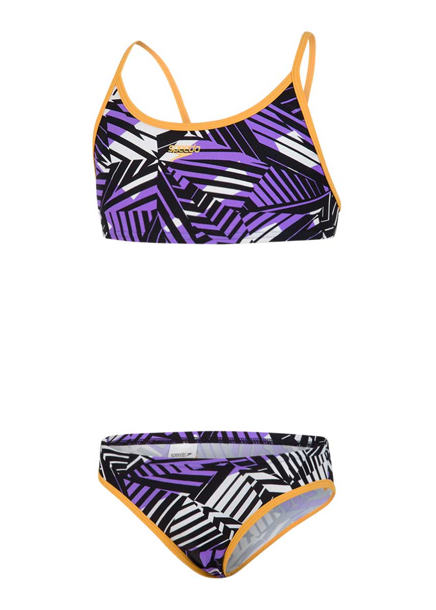 Speedo Girl's DazzleSplash Allover Tie Back Swim Bikini-534519