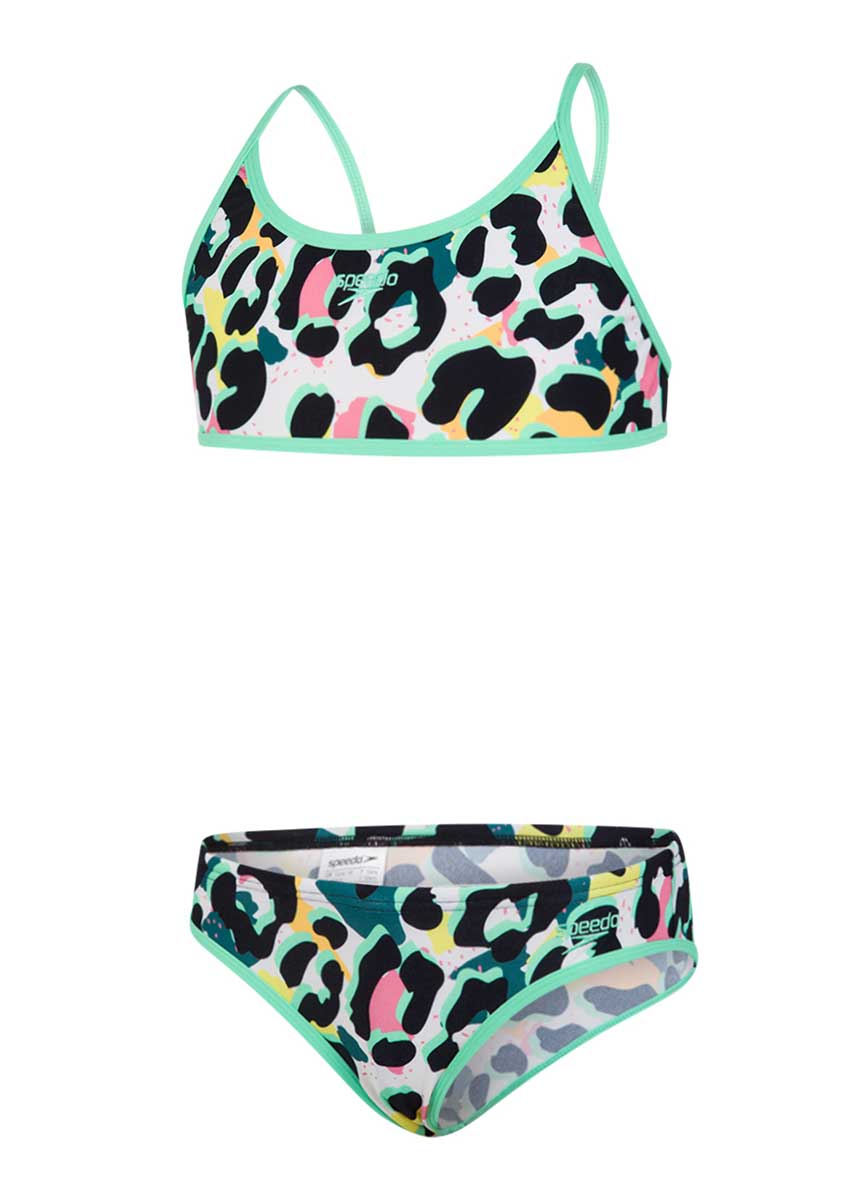 Speedo Girl's JungleSpeak Allover Tie Back Swim Bikini-534522