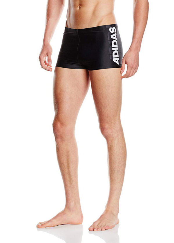 Adidas Men's Infinitex Drive Swim Boxers - Black / White-0