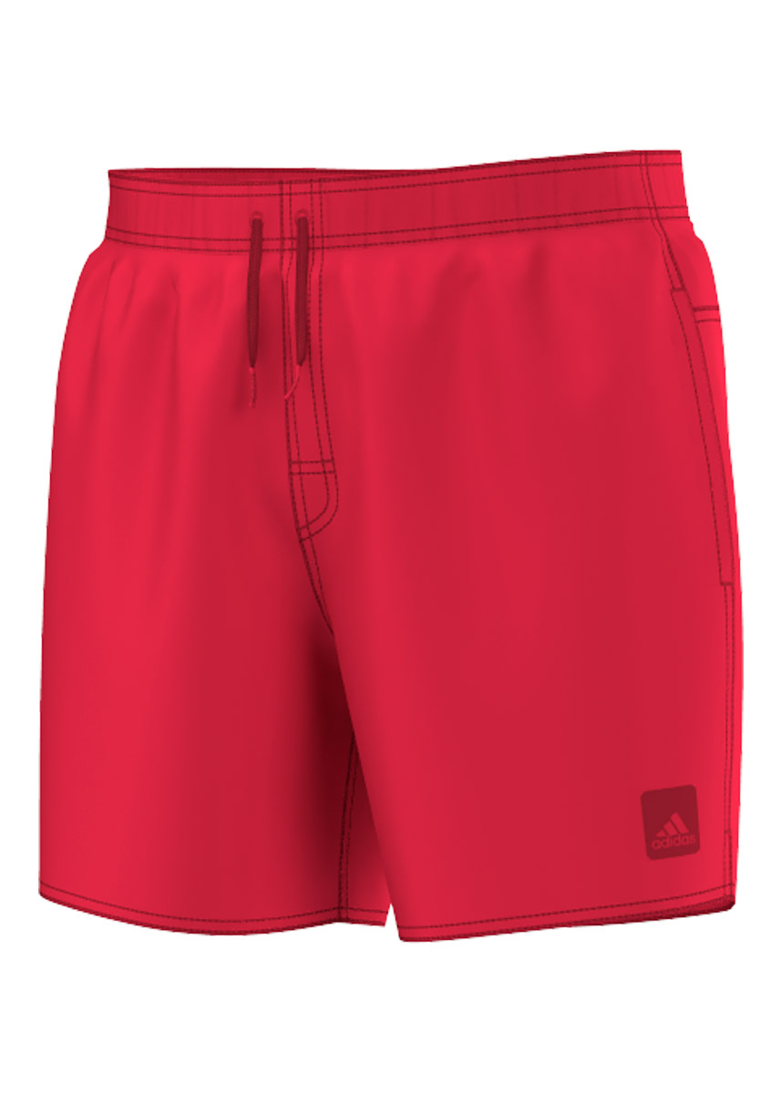 Adidas Men's Solid Swim Shorts - Ray Red / Power Red-0