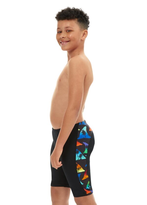 Maru Boy's Shark Bait Panel Jammer - Black/Multi-0