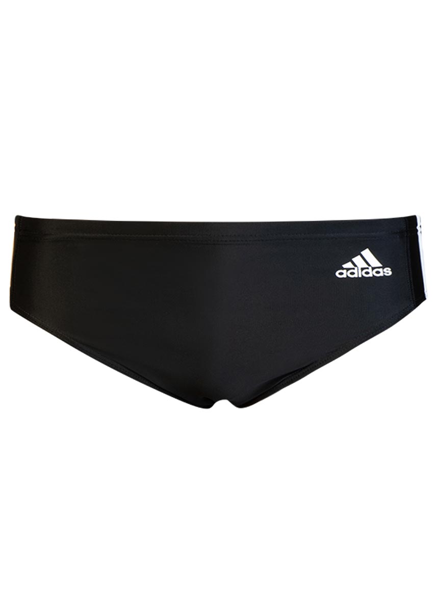 Adidas Boy's 3 Stripe INFINITEX Swim Brief - Black / White-536044