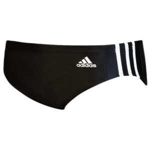 Adidas Boy's 3 Stripe INFINITEX Swim Brief - Black / White-0