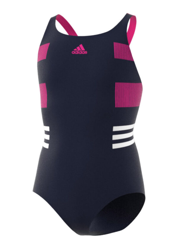 Adidas Girls INFINITEX Swimsuit - Black / Red-0