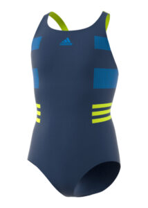 Adidas Girls INFINITEX Swimsuit - Blue / Yellow