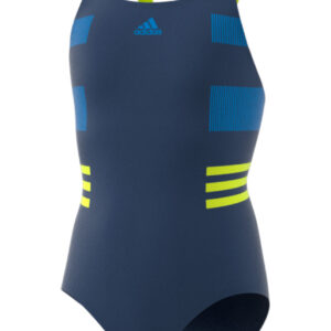 Adidas Girls INFINITEX Swimsuit - Blue / Yellow-0