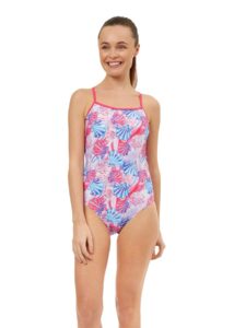 Maru Women's Fanshell Ecotech Sparkle Jay Back Swimsuit -  Pink/Blue