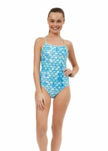 Maru Women's Shimmer Ecotech Sparkle Tie Back Swimsuit  -  Aqua
