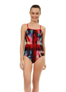 Maru Women's London Calling Ecotech Swift Back Swimsuit -  Navy/Red