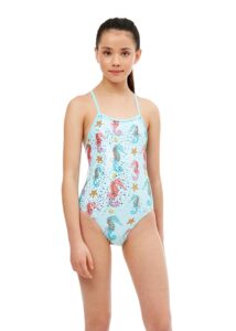 Maru Girl's Bubbles Ecotech Sparkle Fly Back Swimsuit -  Aqua