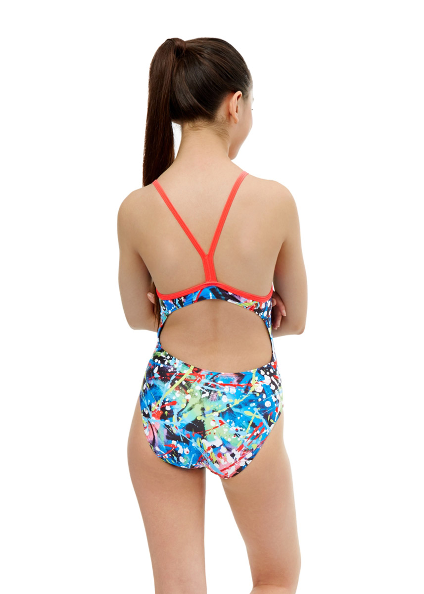 Maru Girl's Splash Ecotech Fly Back Swimsuit - Multi-brand