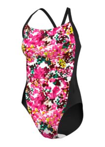Adidas Womens Infinitex Graphic 1 Piece Swimsuit - Black / Pink