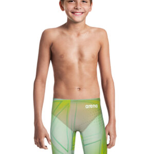 Arena Limited Edition Powerskin R-Evo One Junior Jammer - Green Glass-0