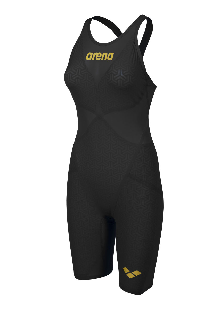 Arena Powerskin Carbon Glide Openback Kneesuit - Black / Gold