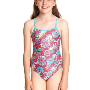Zoggs Girl's Garden Party Yaroomba Floral Swimsuit-0