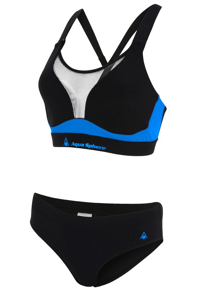Aqua Sphere Girls Kuma Swim Bikini - Black / Blue