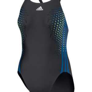Adidas Girls Triax Swimsuit - Black / Blue-0