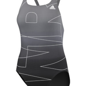 Adidas Girl's INFINITEX Swimsuit - Black / White-0