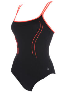 Aquasphere Womens Anika Swimsuit - Black / Coral