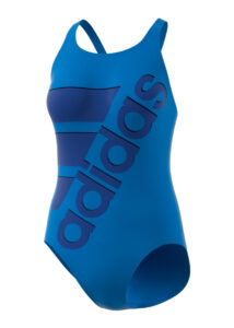 Adidas Girls Graphic Performance Swimsuit  - Shock Blue