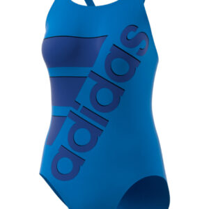Adidas Girls Graphic Performance Swimsuit - Shock Blue-0
