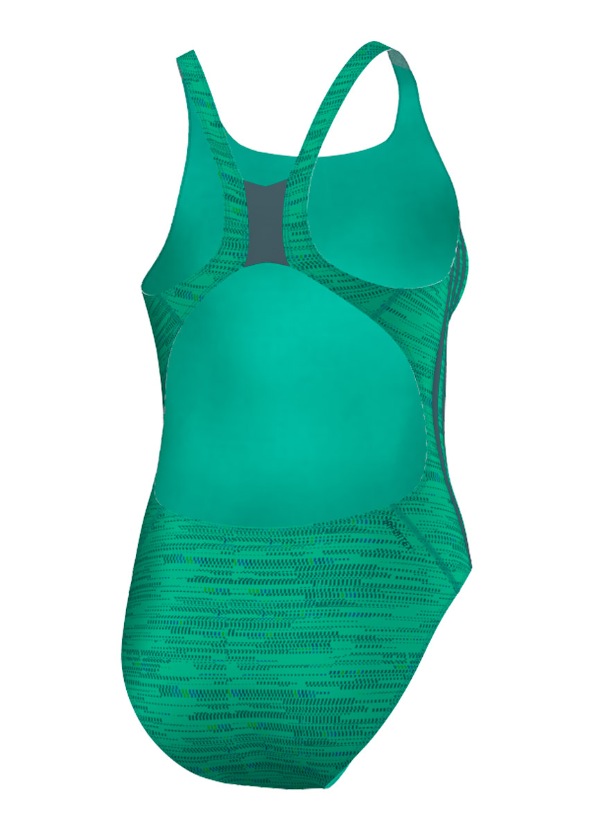 Adidas Girls Infinitex 3-Stripes Swimsuit - Shock Mint / Tech Green-brand