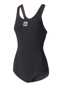 Adidas Girls Essence Core Swimsuit - Black / Maroon